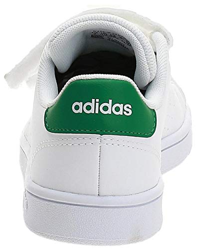 adidas Advantage C, Zapatillas de Tenis Unisex niños, Multicolor Ftwbla Verde Gridos 000, 28 EU