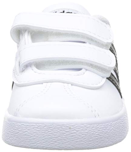 Adidas VL Court 2.0 CMF I, Zapatillas de Gimnasia, Blanco (FTWR White/Core Black/FTWR White FTWR White/Core Black/FTWR White), 26 EU