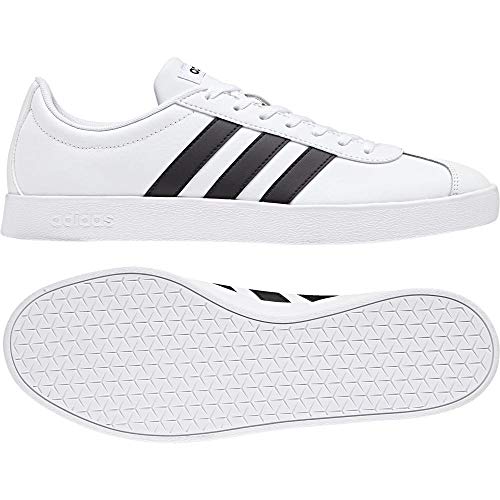 adidas VL Court 2.0, Zapatillas Hombre, Blanco (Footwear White/Core Black/Core Black 0), 44 EU