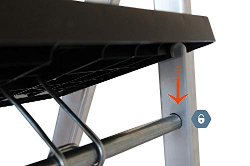 ALTIPESA - Escalera Doméstica de Aluminio, Peldaño 12 cm. (8 peldaños)