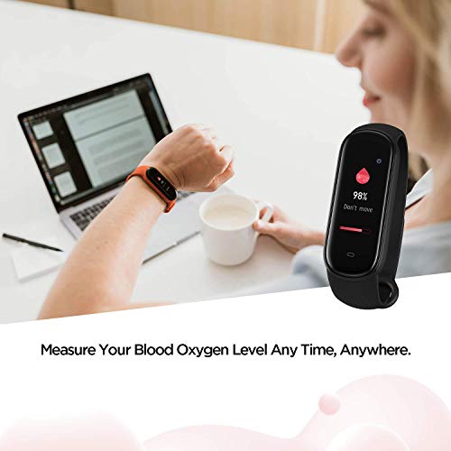 Amazfit Banda 5 Rastreador de ejercicios con Alexa incorporada Duración de la batería de 15 días Oxigeno en sangre Ritmo cardiaco Monitoreo del sueño Seguimiento de la salud de la mujer Pantalla