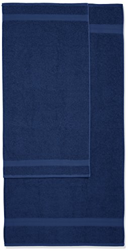 AmazonBasics - Juego de toallas (2 toallas de baño y 2 toallas de manos), 100% algodón 500 g / m², Azul (Royal Blue)