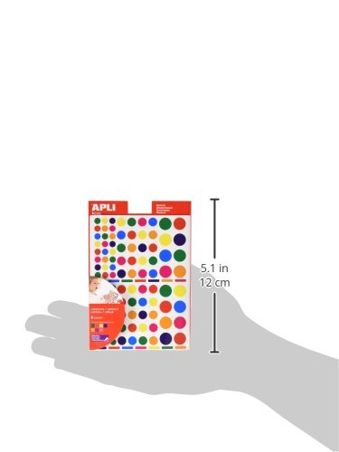 APLI Kids - Bolsa de gomets multicolor surtido, 6 hojas adhesivo removible