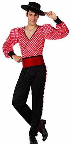 Atosa-8514 Disfraz Flamenco M-L, color rojo, (8514)
