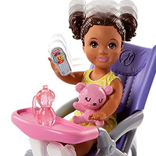 Barbie - Muñeca Skipper hermana de Barbie, niñera de paseo - (Mattel FJB00)