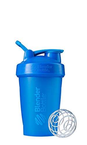 BlenderBottle Classic Loop - Botella Mezcladora de Batidos de proteínas con batidor Blenderball, Azul (Cyan), 590ml