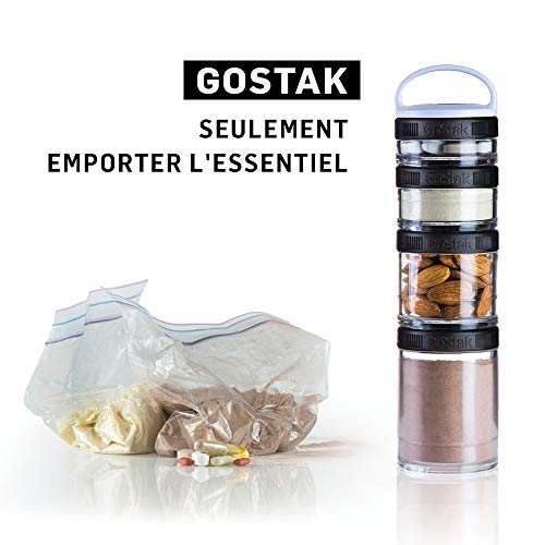 BlenderBottle GoStak 2Pak, Contenedor de suplementos alimenticios, teal, Pak de (2x150ml)