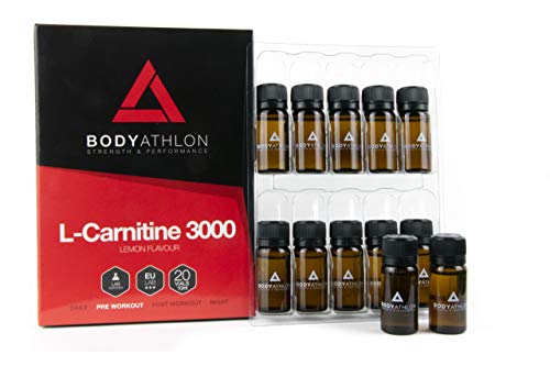 Bodyathlon - L Carnitina 3000 Líquida - Sabor limón - Suplemento Deportivo - Alta concentración - Tonificación - Aumento de Energía - Mejora del rendimiento y la recuperación