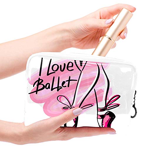 Bolsa de Aseo Hombres y Mujeres Zapatillas de Ballet para Niñas Organizador de Bolso Cosmético Accesorios de Viaje Bolsa de Viaje Bolsa de Lavado 18.5x7.5x13cm