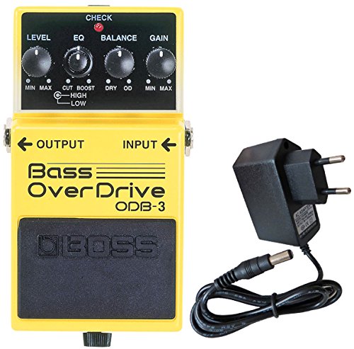 Boss ODB-3 Bass Overdrive - Aparato de distorsión para graves y fuente de alimentación Keepdrum