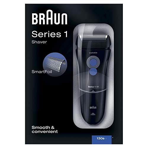 Braun Series 1 130 S-1 - Afeitadora eléctrica para hombre, máquina de afeitar barba, azul oscuro