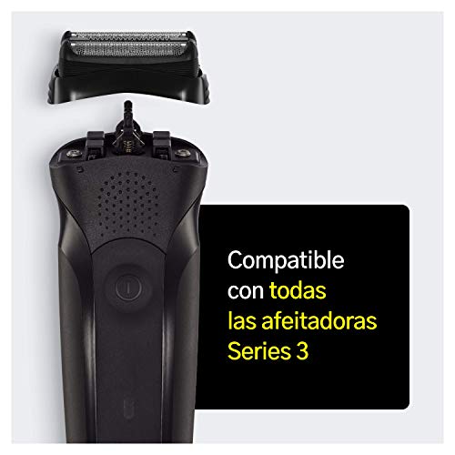 Braun Series 3 21B Cabezal de Recambio Negro para Afeitadora Eléctrica Hombre, Compatible con las Afeitadoras Series 3
