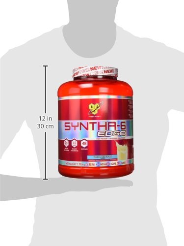BSN Nutrition Syntha 6 Edge Whey Protein Isolate, Proteinas para Masa Muscular, Suplementos Deportivos en Polvo con Proteinas Whey, Helado de Vainilla, 48 Porciones, 1.78kg