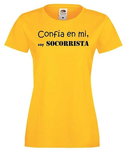 Camisetas divertidas Child confia en mi, Soy socorrista - para Mujer Camisetas Talla XS Color Amarillo