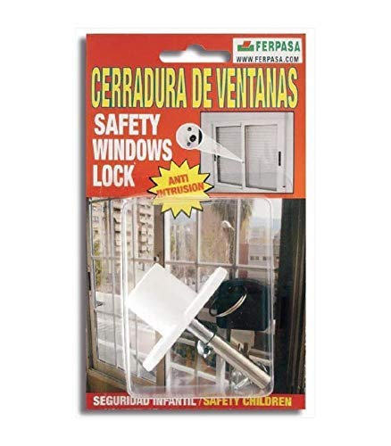 Cerradura de ventanas correderas Blanco PACK 2 - LLAVES IGUALES