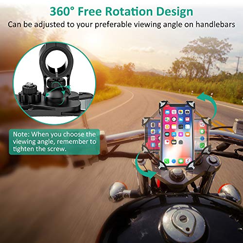 Cocoda Soporte Movil Bici, 360° Rotación Soporte Movil Moto Bicicleta, Anti Vibración Porta Telefono Motocicleta Compatible con iPhone 12 Pro Max/12 Mini/11 Pro MAX/XS/XR y Otro 4.5-7.0" Móvil