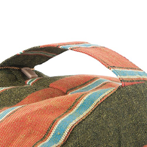 Cojín de meditación zafu redondo – Orgánica de trigo sarraceno ajustable relleno – lavable algodón cubierta multicolor patrón floral