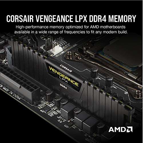 Corsair Vengeance LPX - Módulo de Memoria XMP 2.0 de 16 Gb (2 X 8 Gb, DDR4, 3000 MHz, C15), Negro