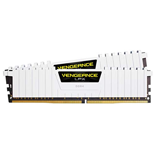 Corsair Vengeance LPX - Módulo de memoria XMP 2.0 de alto rendimiento de 16 GB (2 x 8 GB, DDR4, 3200 MHz, C16) color blanco