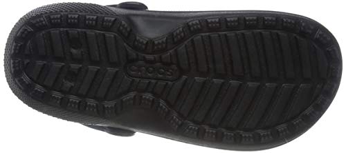 Crocs Classic Lined Clog, Zuecos Unisex Adulto, Negro (Black/Black), 43/44 EU