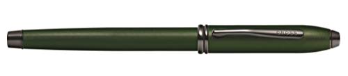 CROSS Townsend - Pluma estilográfica (PVD, micromoleteado), color verde mate