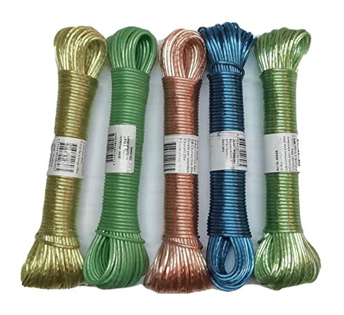 Cuerda para tender 20 m con inserto alambre de acero PVC 2,8 mm, varios colores