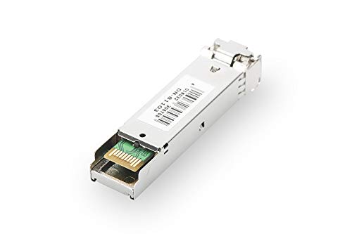DIGITUS Módulo Gigabit SFP compatible con HP, Mini GBIC, modo único, LC Simplex (BiDi), Tx 1310 nm/Rx 1550 nm, 20 km, 1,25 Gbit/s.