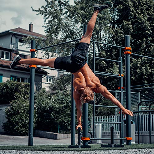 Eric Flag Paraletas de marca francesa para Street Workout – Barras paralelas a medida de acero de alta calidad para una estabilidad óptima en la gimnasia Calisthenics y Street Workout