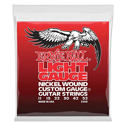 Ernie Ball Light Nickel Wound w/wound G Cuerdas para guitarra eléctrica - 11-52 Calibre