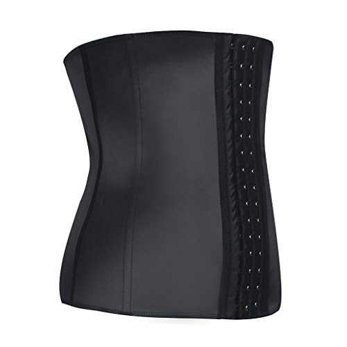 Everbellus Fajas Reductoras Entrenamiento de Cintura Corset para Mujer (S/Tamaño de la Cintura 62-66CM, Negro)