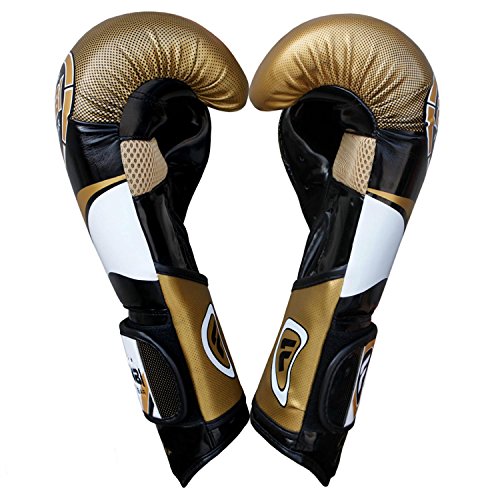 Farabi Boxing Gloves Boxing Gloves for Training Punching Sparring Muay Thai Kickboxing Gloves (Golden, 10Oz)