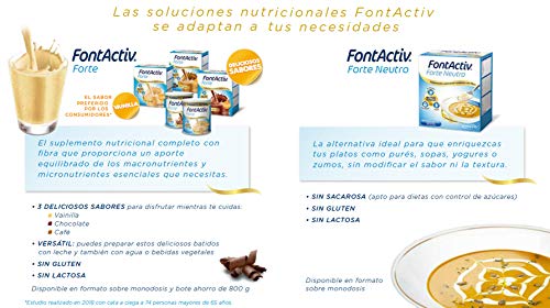 Fontactiv Forte Neutro - 10 Sobres de 30gr Suplemento Nutricional para adultos y mayores - 1 a 4 sobres al día.