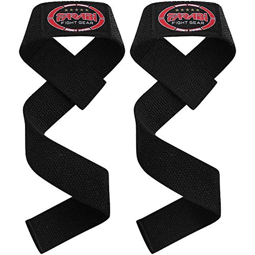 Frabi Wrist Straps Weight Lifting Wrist Straps Gym Wrist Support Powerlifting Wrist Strap Wrist Wrap Crossfit Lifting Wraps (Black)