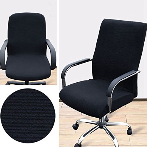Funda MiLong para silla de oficina. Funda el�stica y extra�ble, elastano, negro, Small
