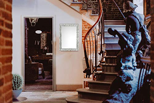 GaviaStore Espejo de Pared Moderno - Julie - 70x50 cm - Muebles para el hogar Arte decoración Sala de Estar Salon Modern Dormitorio baño Cocina Entrada Wall (Silver)