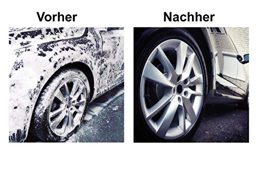 Glart 44WH Guante de microfibra para lavar el coche con jabón, Blanco, 27 x 17 cm