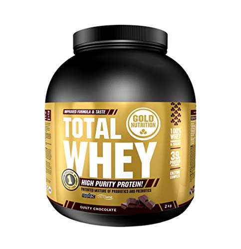 Goldnutrition Total Whey Proteina 2kg, Chocolate, Aumenta y Conserva Músculos
