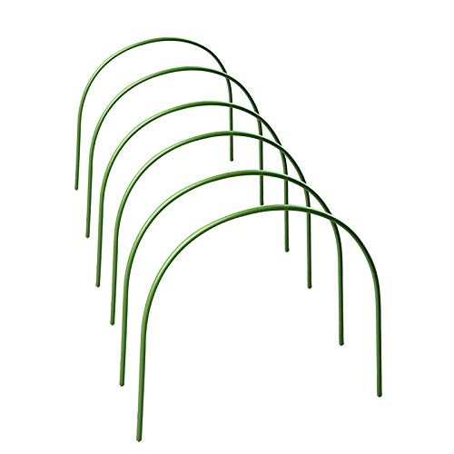 GRANDLIN 6 aros de invernadero, túnel de cultivo, aros de apoyo para tela de jardín, estacas de plástico portátil para cubierta de plantas, 40 x 50 cm
