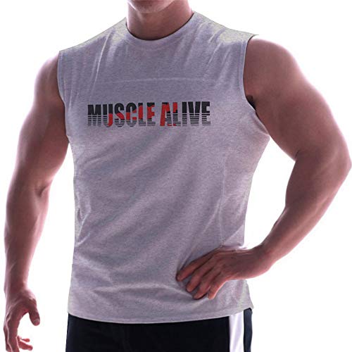 Hombres Esencial Músculo Sin Mangas Camiseta con Personal Cuello para Culturismo Camisetas sin Mangas Camisetas Algodón