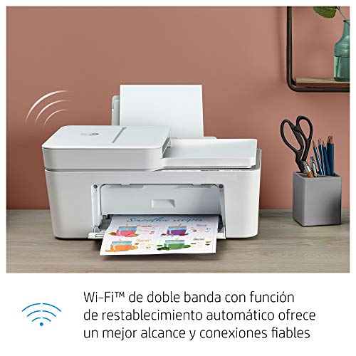 HP DeskJet Plus 4120 - Impresora multifunción tinta, color, Wi-Fi, copia, escanea, envía fax, compatible con Instant Ink (3XV14B)
