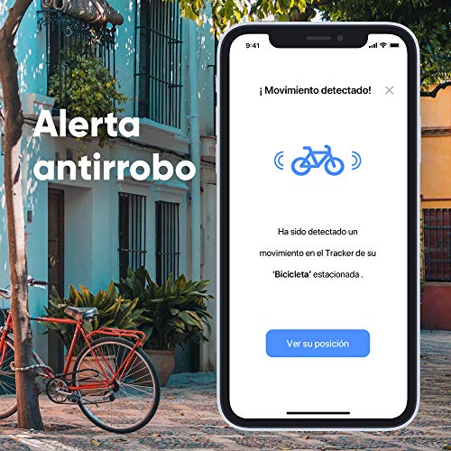 Invoxia Bike Tracker, Localizador GPS Antirrobo para Bicicleta, Negro, Suscripción de 3 años Incluida