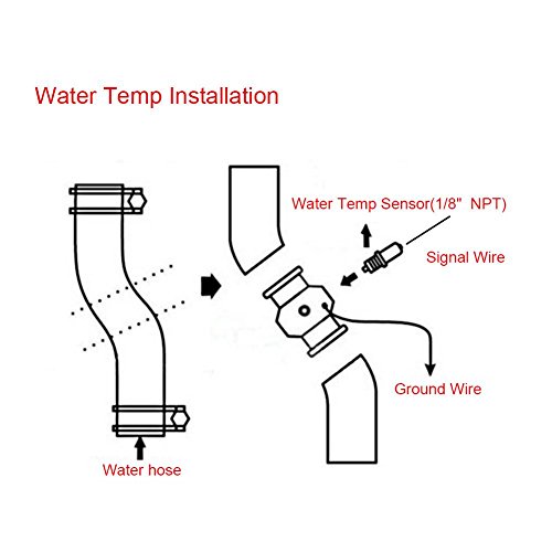 Junta de temperatura del agua Universal Aluminio Coche Junta de temperatura del agua Tubo Manguera Sensor Adaptador de indicador Azul, 26 28 30 32 34 38 40 mm Opcional(28mm)