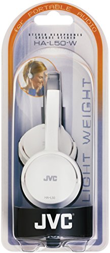 JVC HA-L50W, Cuffie Leggere, 18 - 22000 Hz, 3 cm, 1,5 m, Bianco