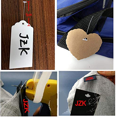 JZK Pistola etiquetadora ropa etiqueta etiquetado precios con 5 agujas de repuesto + 1000 piezas púas de etiquetadora
