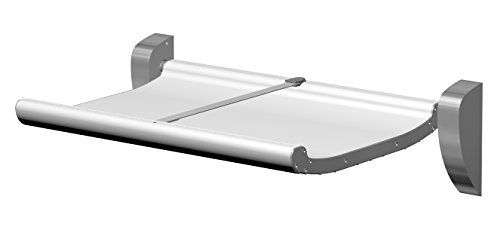 KEMMLIT Logrono - Cambiador plegable de pared, color blanco, aluminio, 78,2 x 96,7 x 62,6 cm