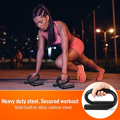 Kiewhay Barras de Empuje para Entrenamiento de Fuerza Muscular - Forma S Push Up Bars Stand con Mango de Espuma para Entrenamiento Físico de Gimnasio en Casa - Push Up Bars Soporte para Hombre Mujer