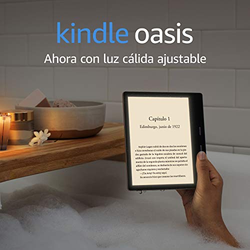 Kindle Oasis, ahora con luz cálida ajustable, resistente al agua, 32 GB, wifi, grafito