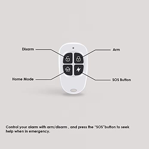 Kit Alarmas para casa WiFi Sistema Completo con 1 Sirena 5 Sensor de Puerta y 2 mandos a Distancia Alarma de Ventana de Puerta Alarma de aplicación a través de la Red móvil by AGSHome