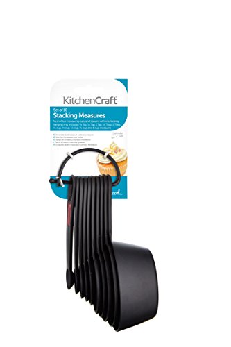 Kitchen Craft – Cucharas y Tazas medidoras de plástico (10 Unidades)