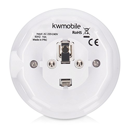 kwmobile 2x Luz nocturna LED con enchufe integrado - Set de 2 luces para habitación de niño con sensor crepuscular - Lámparas con cambio de color